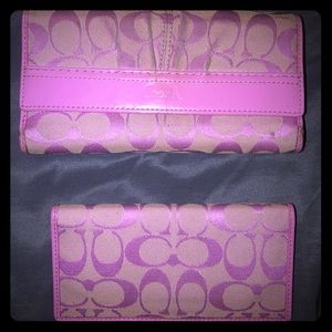 Coach wallet and checkbook cover